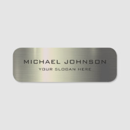 Grönt Shiny Stainless Steel Metall Namnbricka