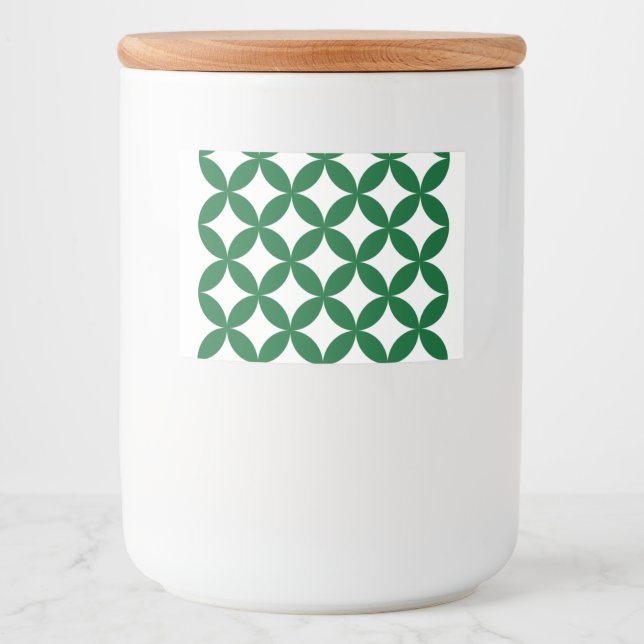 Grönt Shippo Food Container Label Mat Etiketter (Framsida)