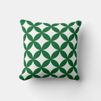 Grönt Shippo Mönster Cushion - Japansk traditionel Kudde
