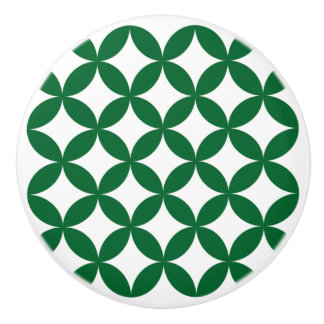 Grönt Shippo Round Ceramic Knob Knopp