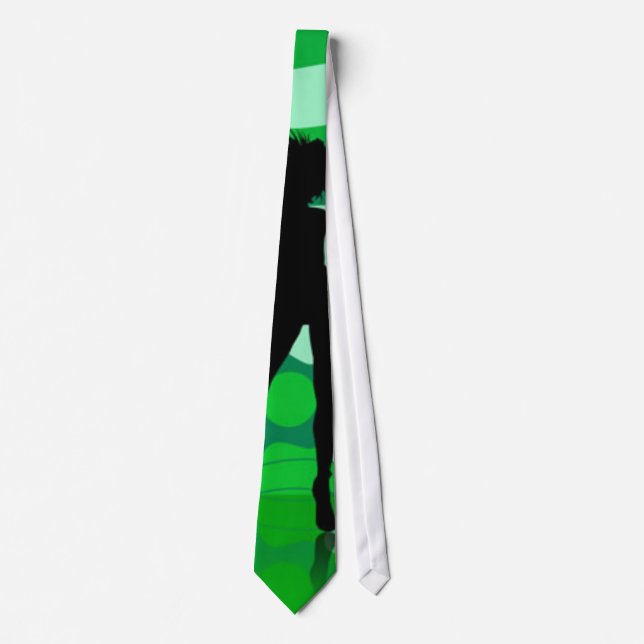 Grönt Silhouette Tie Slips (Framsida)