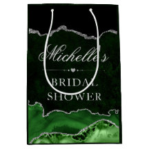 Grönt Silver Glitter marble Agate Möhippa