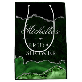 Grönt Silver Glitter marble Agate Möhippa