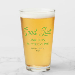 Grönt Simple Lycka till Lycklig St. Patrick's Day Glaskopp