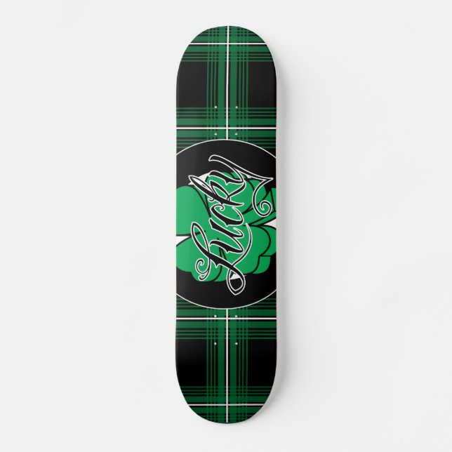 grönt) Skateboarddäck för shamROCK ( Mini Skateboard Bräda 18,7 Cm (Framsida)