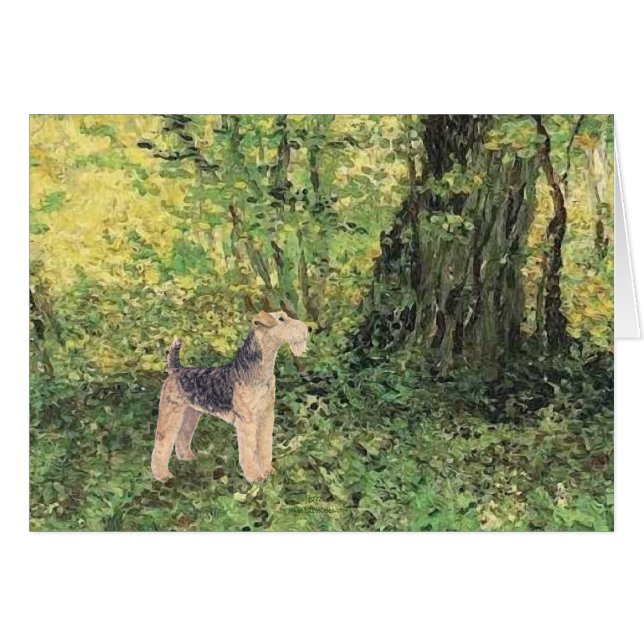 Grönt Skogen Hälsningskort (Framsidan Horizontal)