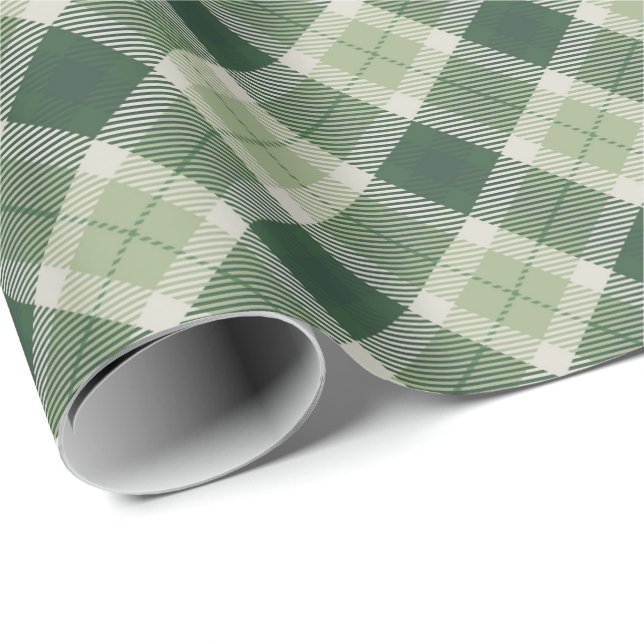 Grönt skogsmark presentpapper (Rullad Hörn)