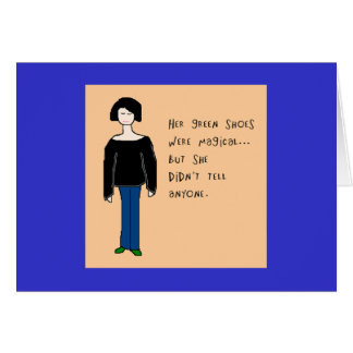 Grönt skor hälsningskort