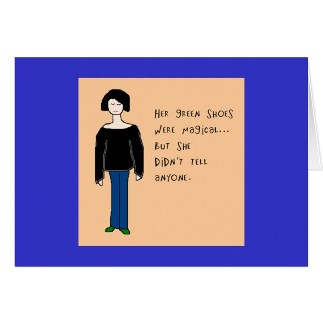 Grönt skor hälsningskort (Framsidan Horizontal)