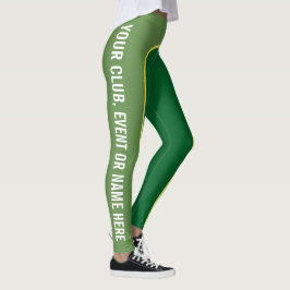 Grönt skuggar Customisable namngav Damasker Leggings