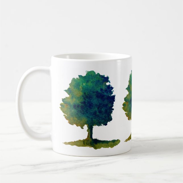Grönt skuggträd kaffemugg (Vänster)
