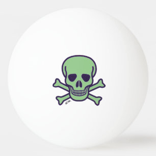 Grönt Skull 1 stjärna pingpong boll