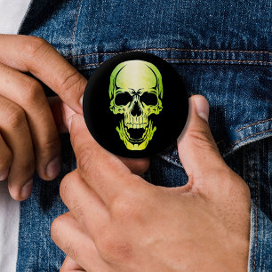 Grönt Skull-knapp Knapp