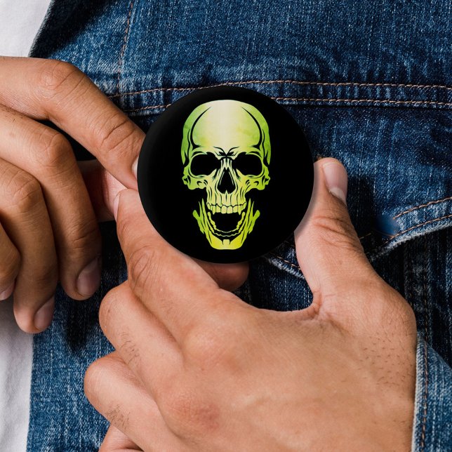 Grönt Skull-knapp Knapp (Skapare uppladdad)