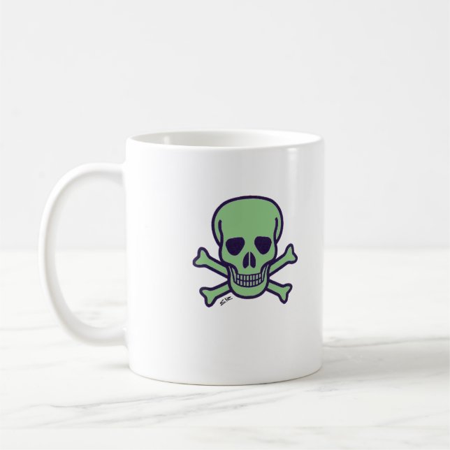 Grönt Skull mugg (Vänster)