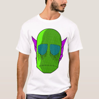 Grönt Skull T Shirt