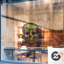 Grönt Skull XL-fönsterklämma