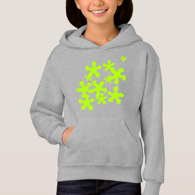 grönt slime grått roligt-barn t shirt (Framsida)