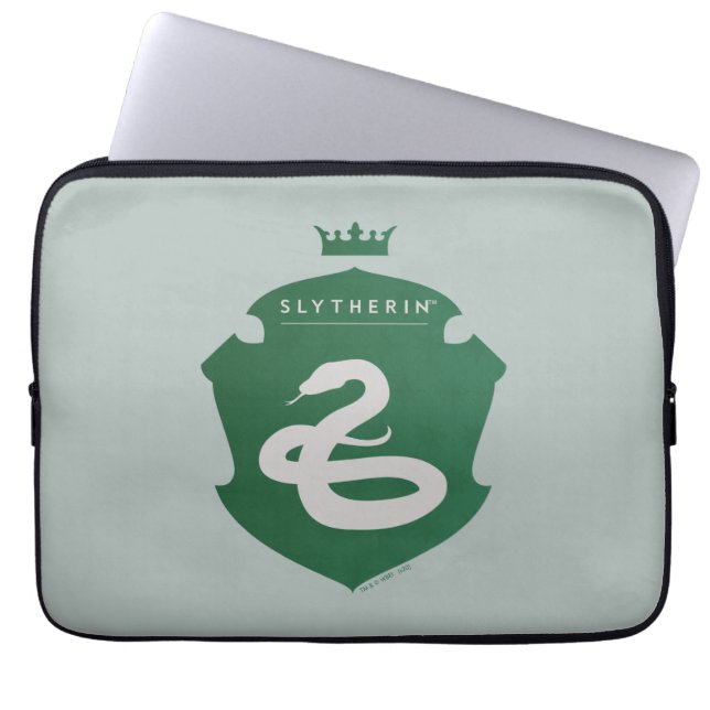 Grönt SLYTHERIN™ Crowed Vapensköld Laptop Fodral (Framsidan)