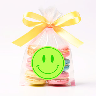 Grönt Smile En Lycklig-kille/Gal Birthday Stickers Runt Klistermärke