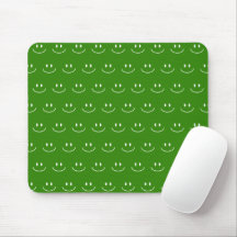 Grönt Smile Mönster Mouse Pad
