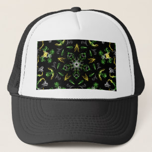 Grönt Smoke Mandala Design Keps