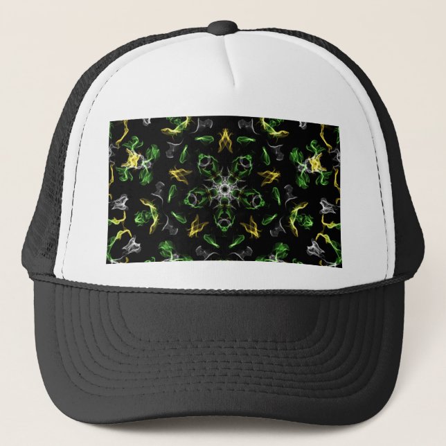 Grönt Smoke Mandala Design Keps (Framsida)
