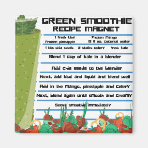 Grönt Smoothie Recipe Kylare Magnet