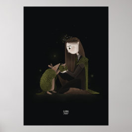GRÖNT SNÄCKA ARMADILLO av Alexandra Dikaia Poster