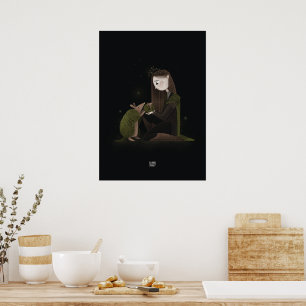 GRÖNT SNÄCKA ARMADILLO av Alexandra Dikaia Poster