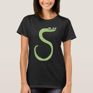 Grönt Snake Brev S Alphabet Lore T Shirt