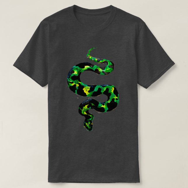 Grönt Snake Classic TShirt T Shirt (Design framsida)