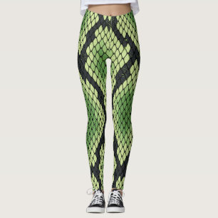 Grönt Snake Leggings