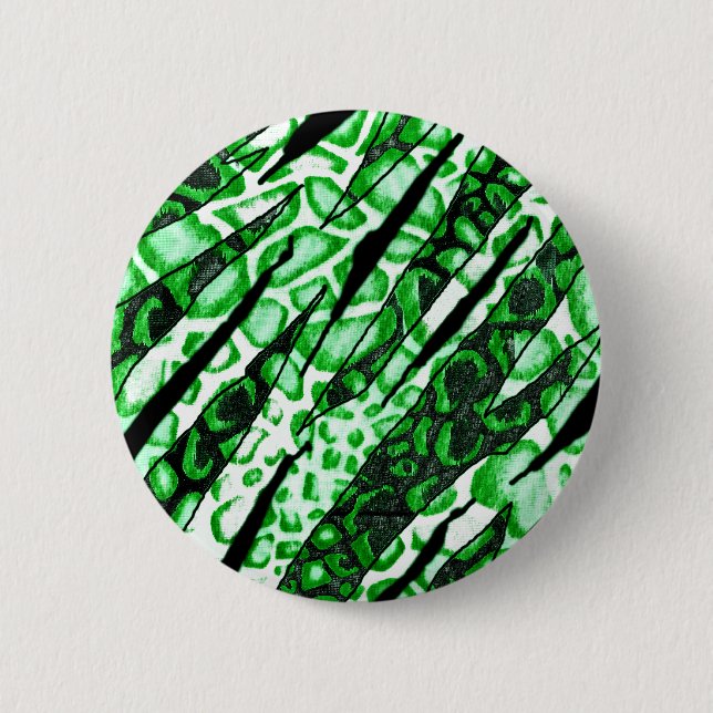Grönt Snake Skin Camo Knapp (Framsida)
