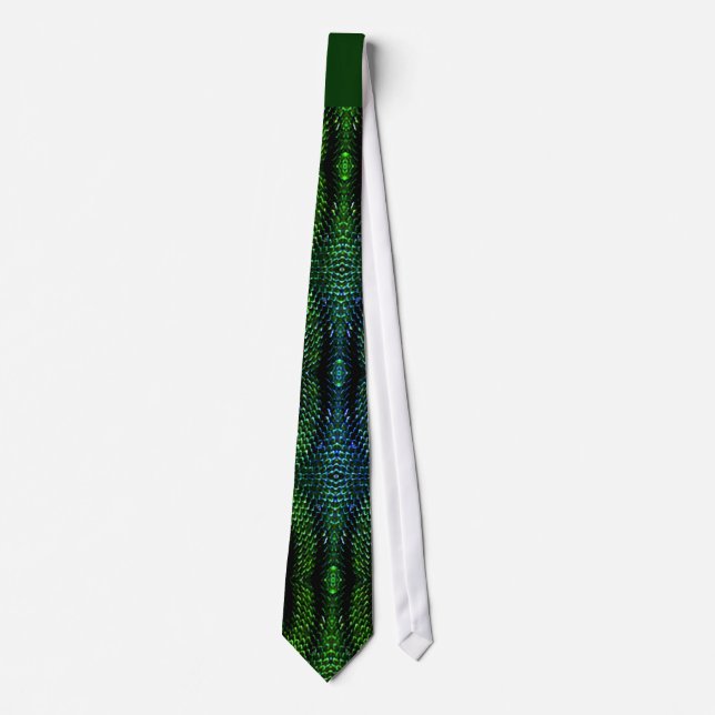 Grönt Snakeskin Tie Slips (Framsida)
