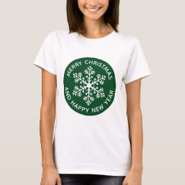 Grönt Snöflake Festive T-Shirt