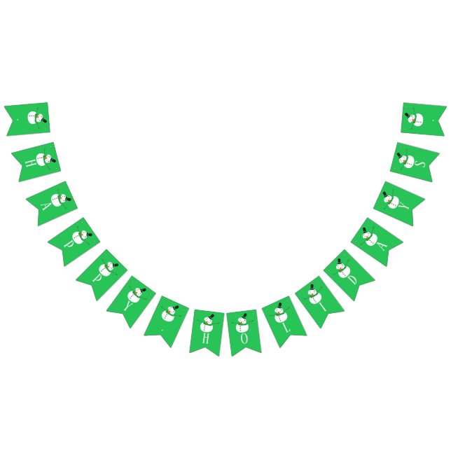 Grönt Snögubbe, Glad helg Vimplar (Alla)