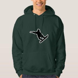 Grönt Snowboarding Sweatshirt Med Luva