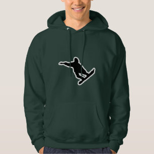 Grönt Snowboarding Sweatshirt Med Luva