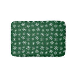 Grönt Snowflake Bath Mat Badrumsmatta