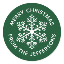 Grönt Snowflake-julpåsar