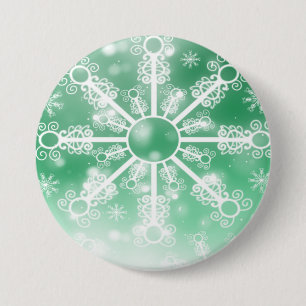 Grönt Snowflake Knapp