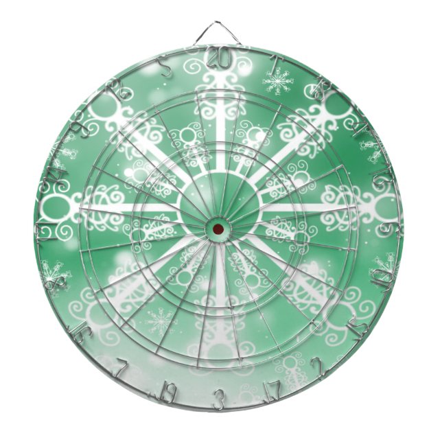 Grönt Snowflake Piltavla (Framsidan)