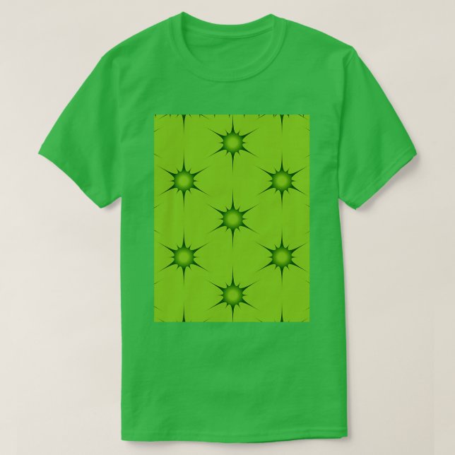 Grönt Snowflake Polska Pottery Inspired Mönster T Shirt (Design framsida)