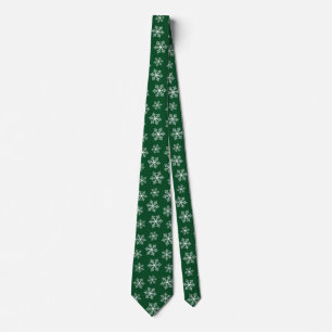 Grönt Snowflake Tie Slips