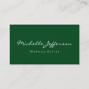 Grönt Snyggt Makeup Artist Script Affärskort Visitkort