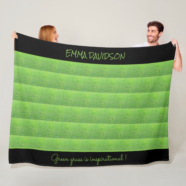 Grönt Snyggt och Elegant för gräddning Fleecefilt (På plats)