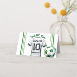 Grönt Soccer Boy Jersey Kids - tack för ditt kort