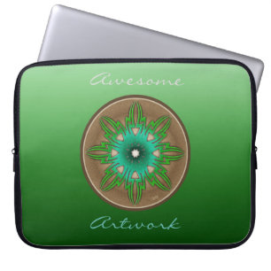 Grönt Sol Laptop Sleeve