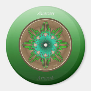 Grönt Sol Magnet